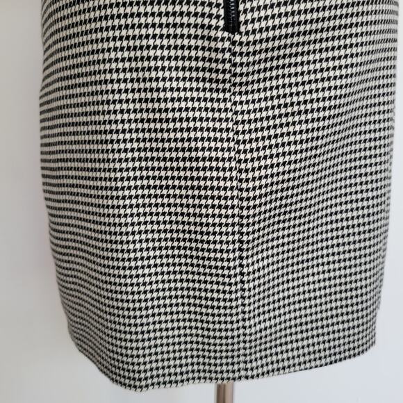 Alice + Olivia Delora Mini Dress Houndstooth Sheath Wool Graphic Women 4 - Picture 9 of 13